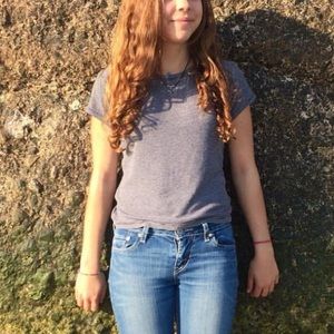 brandy melville black/ grey stripped t-shirt 🖤🤍